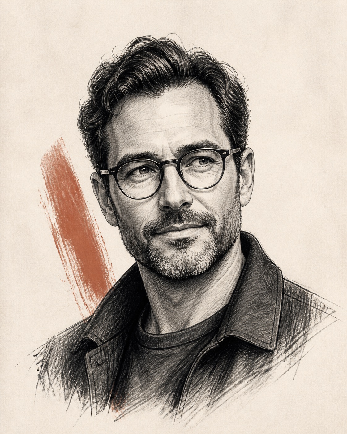 Illustrated example portrait for a fintech and SaaS investor profile